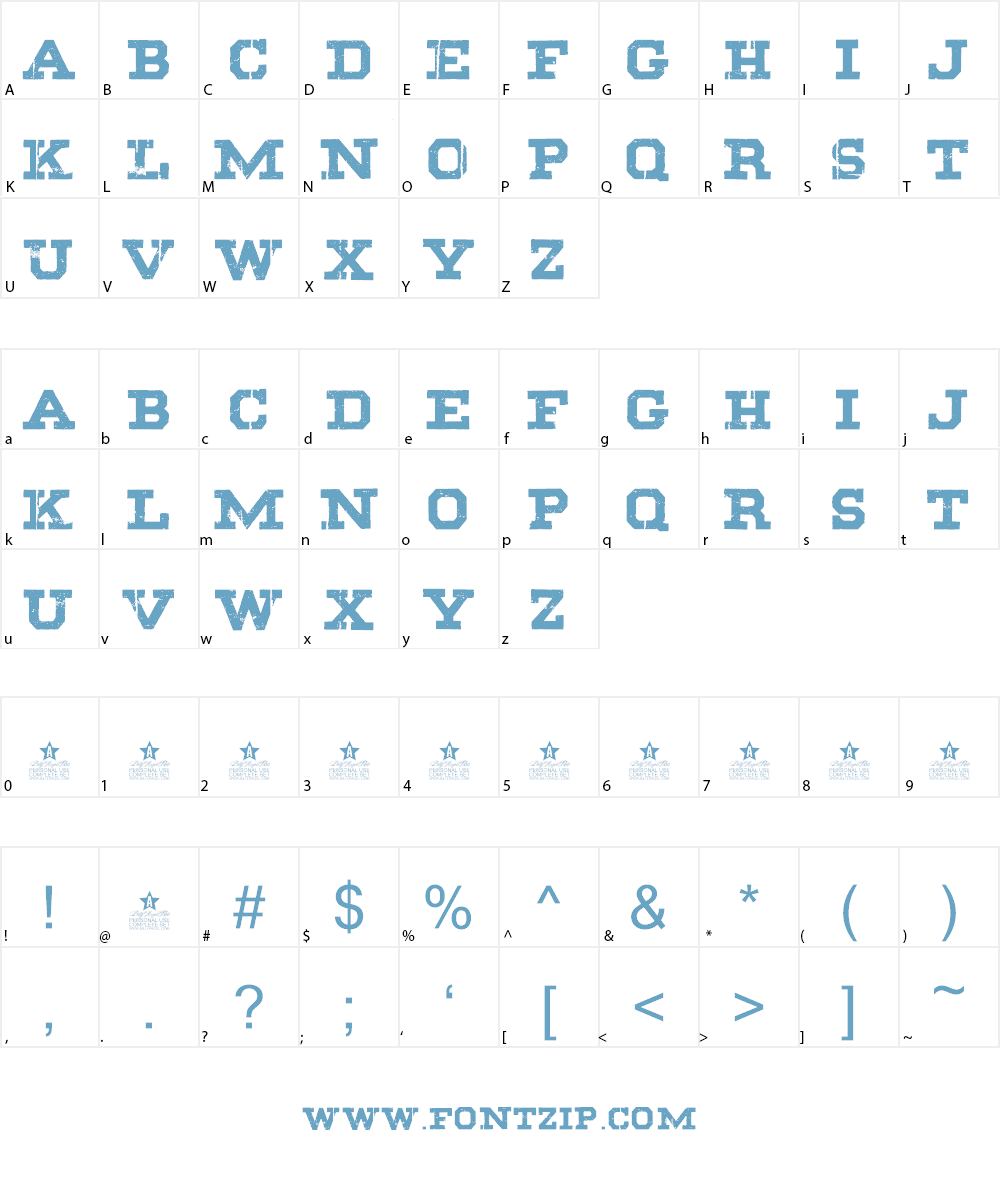 BLACK Font Character